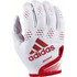 Adidas Adizero Football Receiver Football Gloves - White/Red