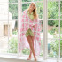 Laura Park Brushstrokes Pink Fleece Blanket