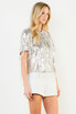 THML Women's Sequin Dangling-Fringe Top