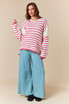 Fantastic Fawn Women's Striped Oversized Sweater