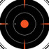 EZ Aim Paper 8-inch Bullseye Target, 26-Pack, Black/Orange/White