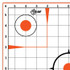 EZ Aim Paper Shooting Targets, 12" Square Sight-In Grid Targets, 13-Pack, White & Orange