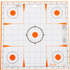 EZ Aim Paper Shooting Targets, 12" Square Sight-In Grid Targets, 13-Pack, White & Orange