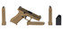 Glock 19X Gen5 9mm Pistol 17rd 4" GNS, FDE