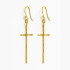 Ellison+Young Minimal Molten Cross Earrings