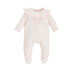 Mud Pie Baby Girl Ruffle Bow Sleeper - Pink