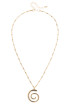 Canvas Swirly Pendant Necklace in Shiny Gold
