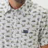 Burlebo Men's Performance Button Up - Flying Mallard Ducks
