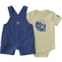 Carhartt Infant Boys Short Sleeve Bodysuit and Cargo Pocket Shortall Set - Blue Horizon