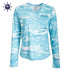 Bimini Bay Women's Waves Long Sleeve V-Neck - Turquoise