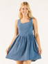 Simply Southern Women's Baby Blue Denim Dress