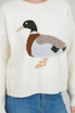 Dreamers Women's Mallard Duck Knit Sweater - Ivory