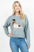 Dreamers Women's Mallard Duck Knit Sweater - Blue