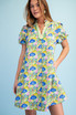 GiGiO Printed Notch Neck Dress