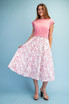 GiGiO Sweatshirt And Floral Print Illusion Midi Dress