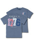 Simply Southern Women's Mineral Wash America Tee - Overcast