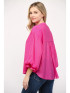 Fate Women's Fuchsia Puff Sleeve Button Down Shirt
