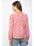 Fate Women's Pink Long Sleeve V-Neck Top