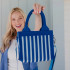Katydid Striped Mini Tote Purse - Blue