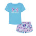 Under Armour Youth Girls Print Woven Short Set - Fresco Blue