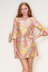 B. Right Apparel Women's Floral Bell Sleeve Shift Dress
