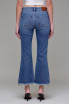 Hidden Jeans Women's Medium Wash Frayed Hem Cargo Crop Flare