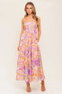 Flying Tomato Women's Pink Breeze Song Woven Midi Dress