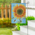 Evergreen Intricate Sunflower Suede Garden Flag