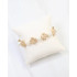 Caroline Hill Lansing Pearl and Cross Stretch Bracelet - Worn Gold