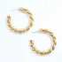 Caroline Hill Raylee Twisted Hoop-Large Shiny Gold