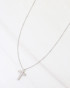 Caroline Hill Oxford CZ Cross Necklace Silver