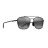 Maui Jim Piwai Asian Fit Polarized Sunglasses Matte Black/Grey Frame with Neutral Grey Lens