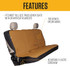 Carhartt 700D Nylon Duck Canvas Automotive Bench Seat Cover - Gravel