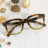 Peepers To The Max Reading Glasses Tortoise Green Blue Light Readers
