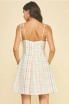 Pinch Women's Pastel Plaid Tie-Strap Mini Dress