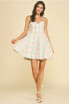 Pinch Women's Pastel Plaid Tie-Strap Mini Dress