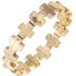 Canvas Edith Square Cross Stretch Bracelet - Shiny Gold