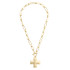 Canvas Macy Square Cross Toggle Necklace - Shiny Gold