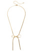 Canvas Andy Looped Bow Necklace - Shiny Gold