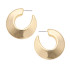 Canvas Francesca Crescent Hoop Earrings - Shiny Gold