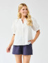 Mary Square Women's Elaine Top - White