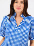 Mary Square Women's Tricia Top - Gingham Mix Navy