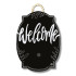 Dk Designs Black Bloom "Welcome" Hanger & Mini