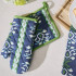 Laura Park Rosemary Stripe Indigo Oven Mitt and Pot Holder Set