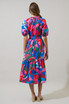Sugar Lips Women's Exene Floral Wynette Tiered Midi Dress
