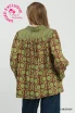 Umgee Women's Floral Print Blouse - Chestnut