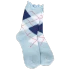 World's Softest Socks Women's Weekend Argyle Ruffle Mini Crew - Blue Argyle