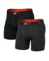 Saxx Men's Multi-Sport 6" Mesh Performance Boxer Brief - 2 Pack - Remote Camo Waistband/Black