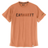 Carhartt Force Relaxed Fit Midweight Short-Sleeve Block Logo Graphic T-Shirt - Dusty Orange