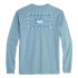 Southern tide Men's Long Sleeve Original Skipjack Tee- Heather Wake Blue